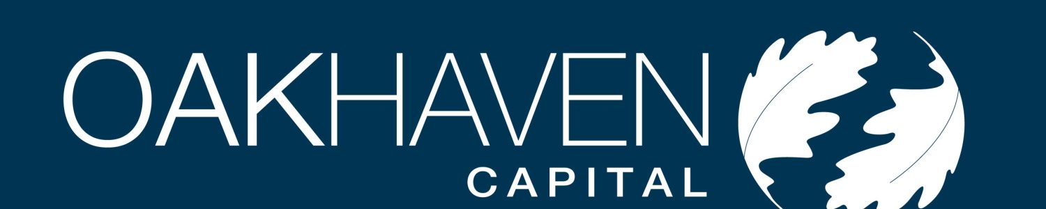 Oakhaven Capital Logo - for PPT - white on blue 2